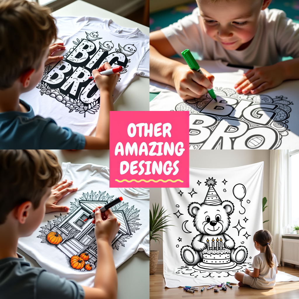 Apron Coloring Kit with 10 Fabric Markers - Holy Family