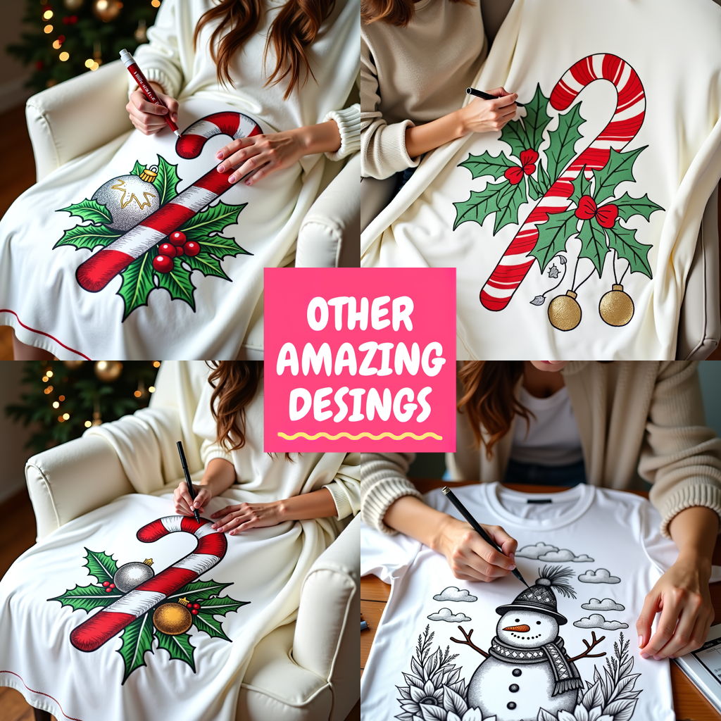 Unisex T-shirt Coloring Kit with 10 Fabric Markers - Nativity Scene