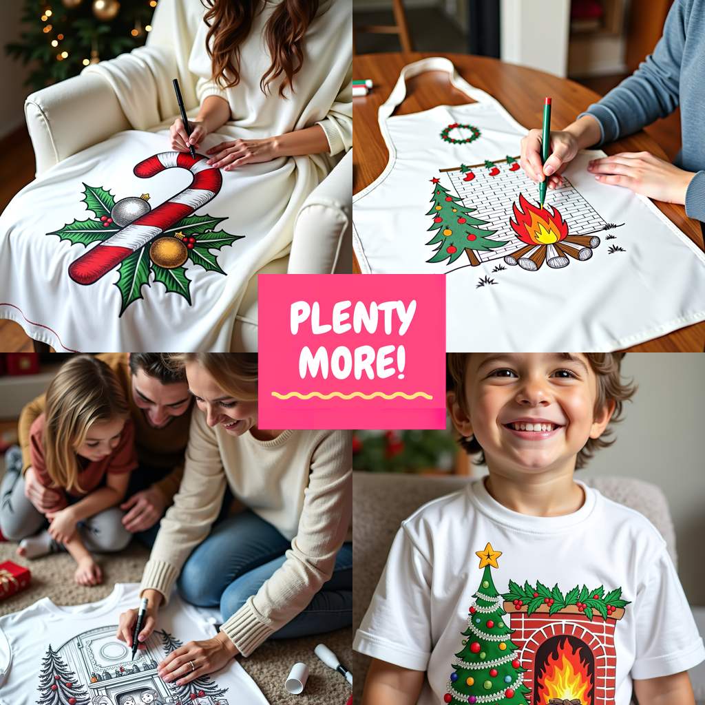 Adult Sweatshirt Coloring Kit with 10 Fabric Markers - Nativity Scene