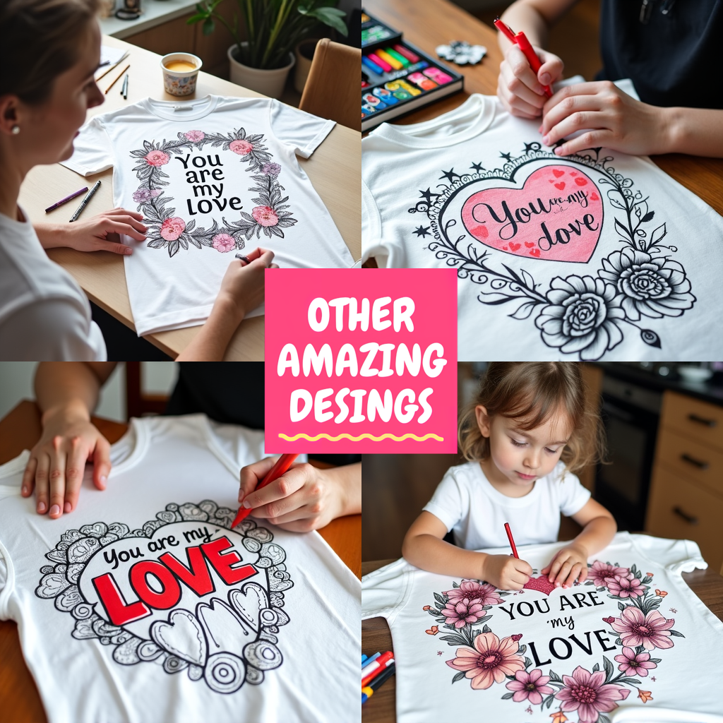 Unisex T-shirt Coloring Kit with 10 Fabric Markers - Holy Family