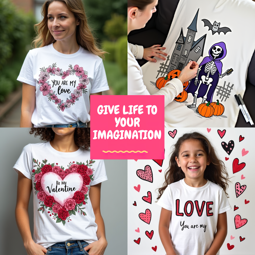 Blanket Coloring Kit with 10 Fabric Markers - Valentine's Day