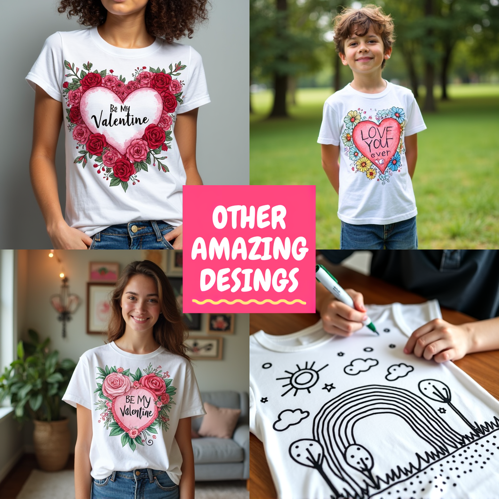 Blanket Coloring Kit with 10 Fabric Markers - Valentine's Day