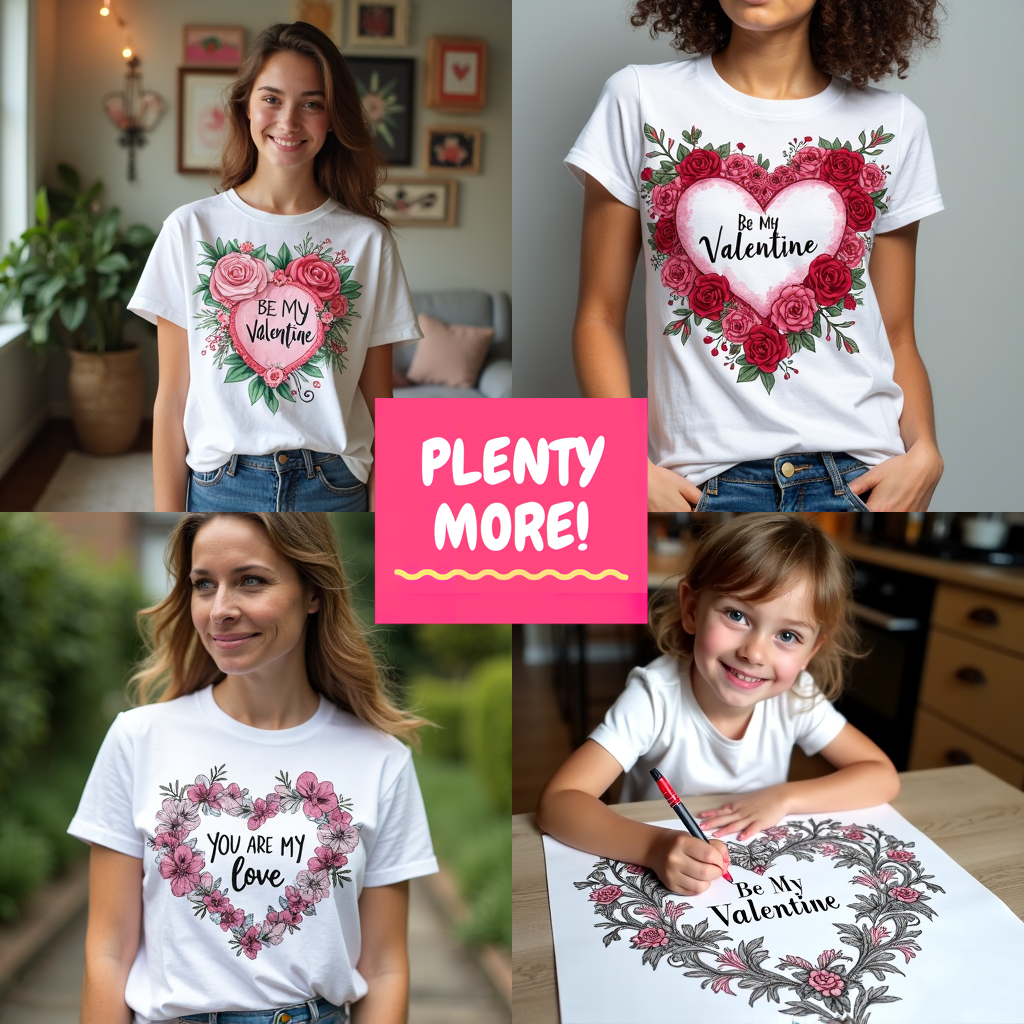 Apron Coloring Kit with 10 Fabric Markers - Valentine