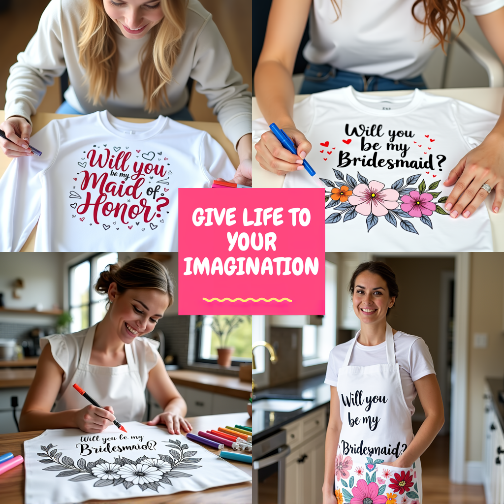 Adult Sweatshirt Coloring Kit with 10 Fabric Markers - Heart