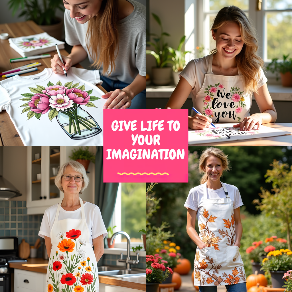 Blanket Coloring Kit with 10 Fabric Markers - Floral Message