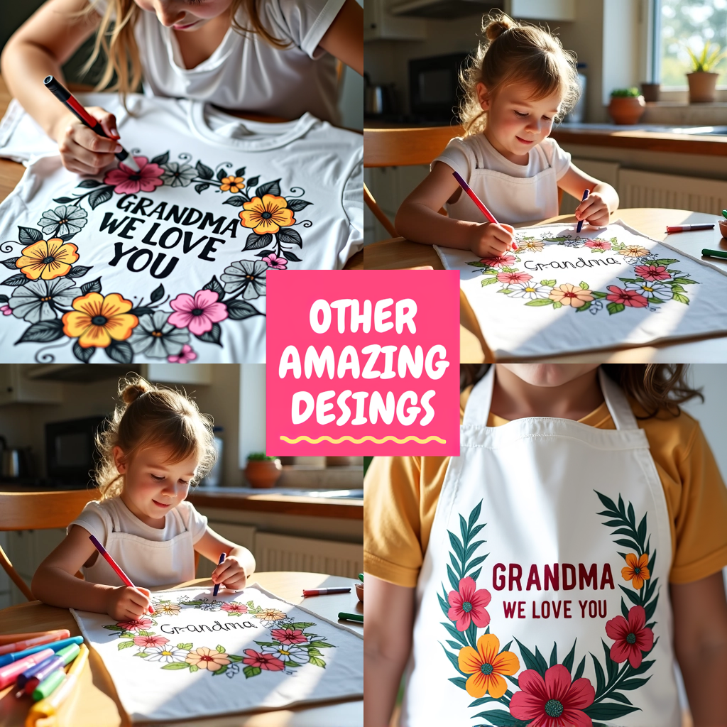 Kid's T-shirt Coloring Kit with 10 Fabric Markers - Love Message