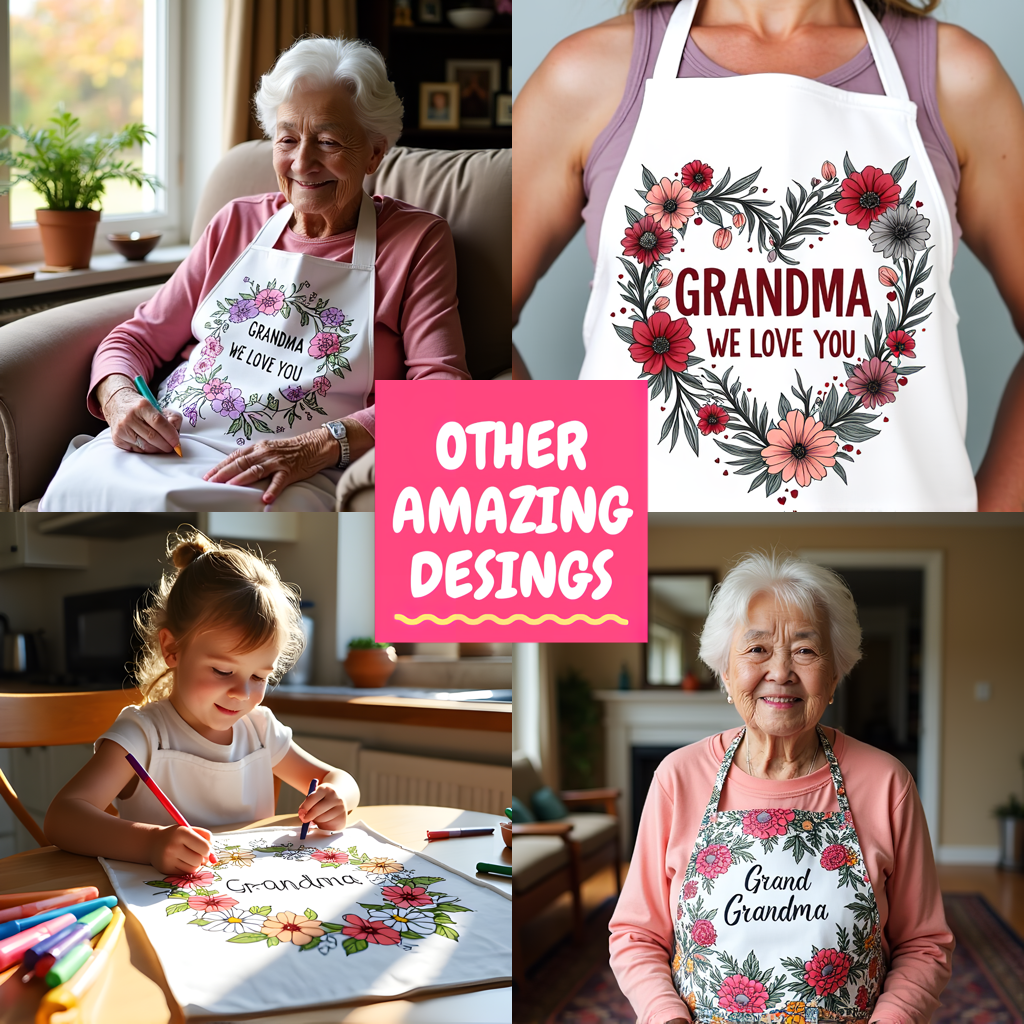 Adult Sweatshirt Coloring Kit with 10 Fabric Markers - Grandma