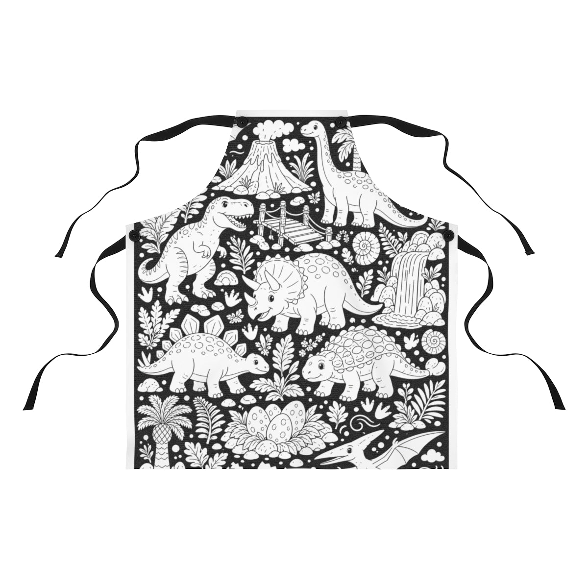 Dinosaur Jungle Apron kit shown in a lifestyle mockup - front view