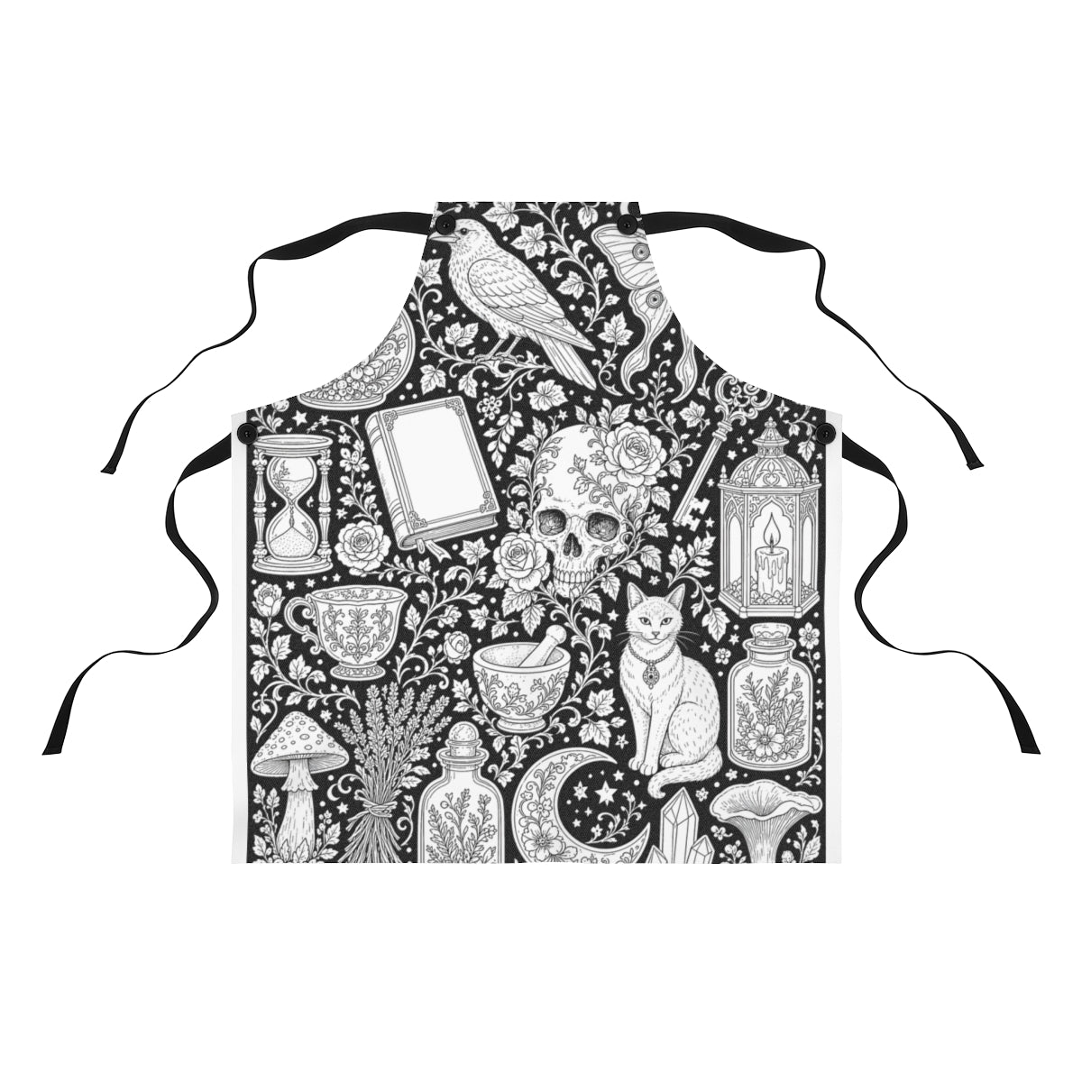 Gothic Apothecary Apron kit shown in a lifestyle mockup - front view