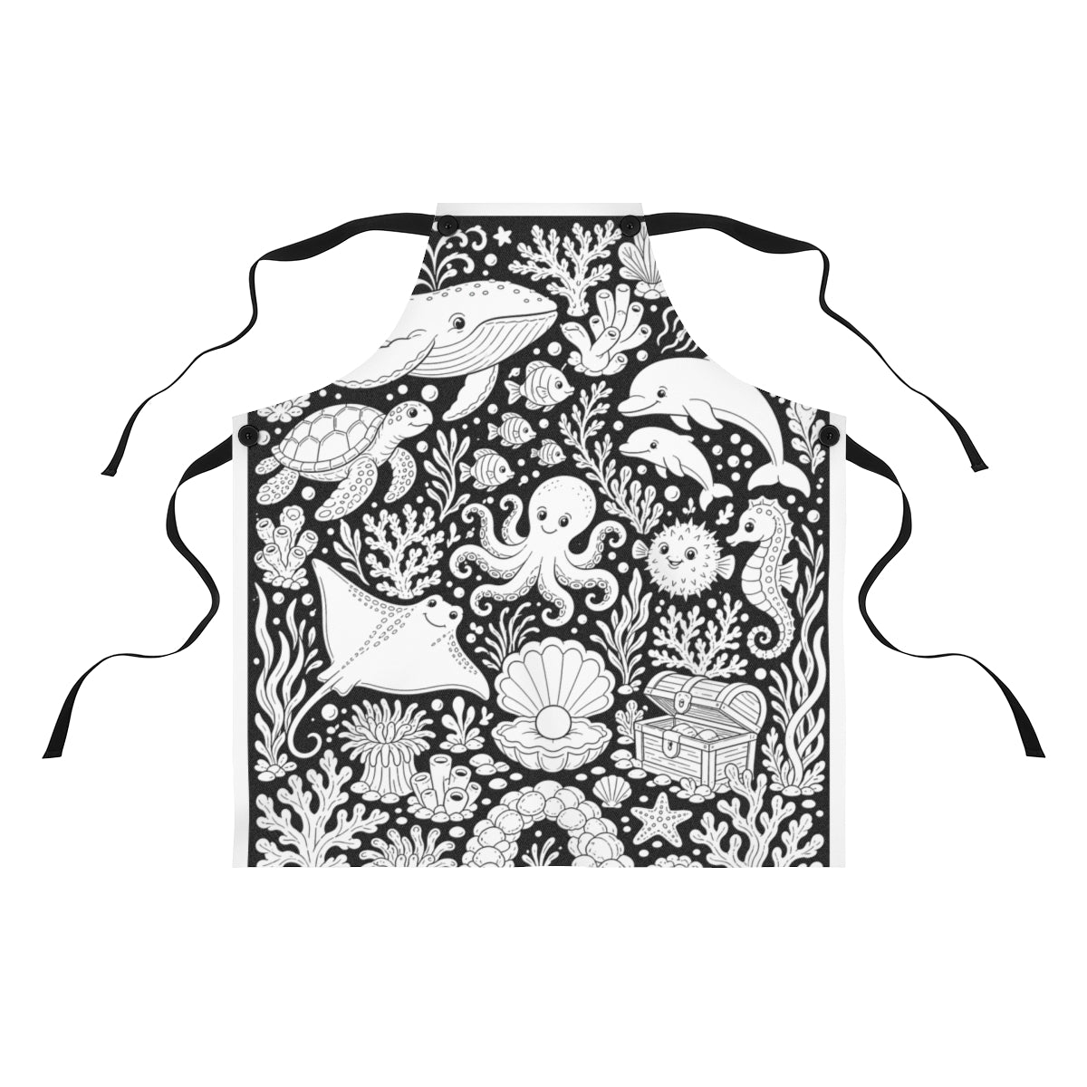 Ocean Reef Friends Apron kit shown in a lifestyle mockup - front view