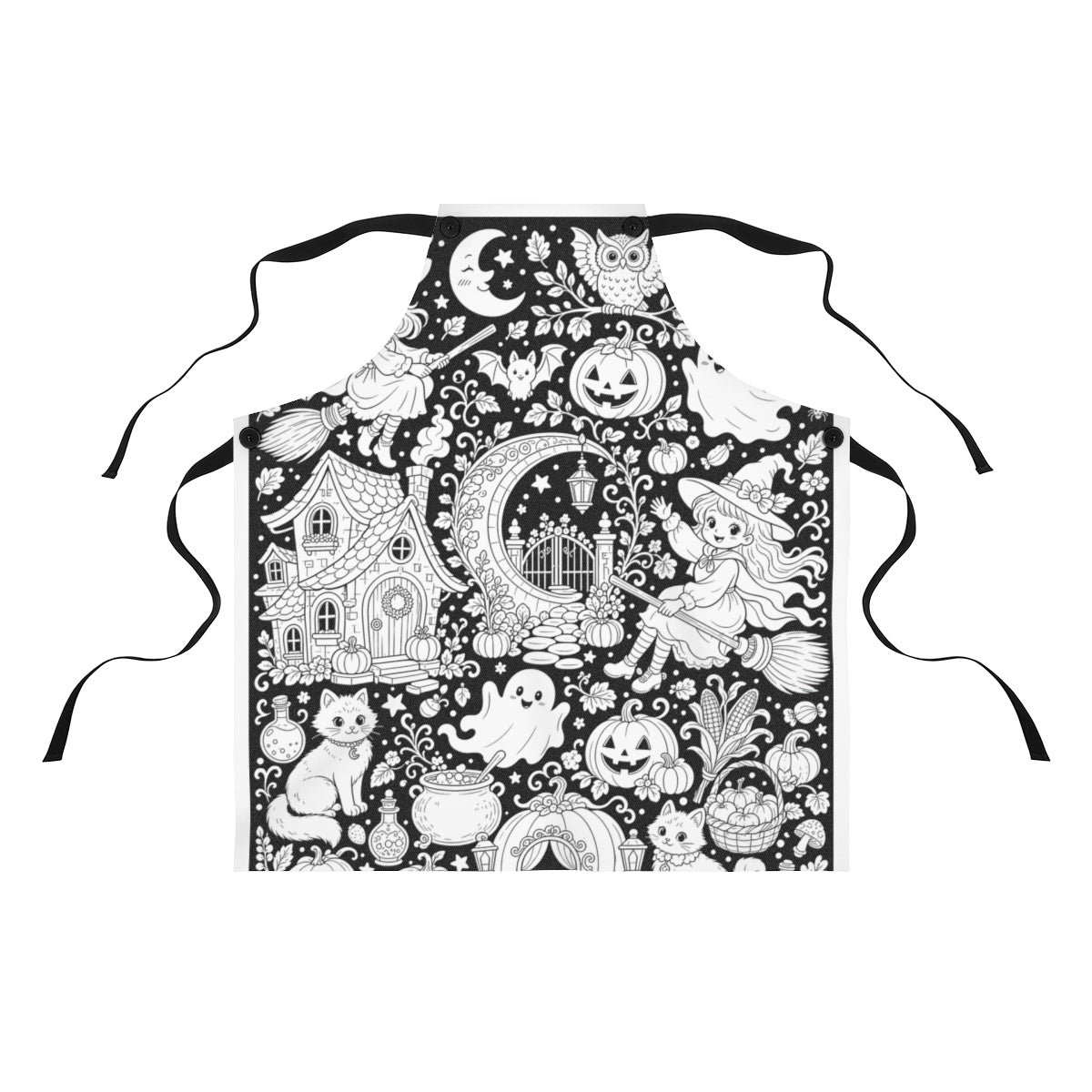 Halloween Witch Magic Apron kit shown in a lifestyle mockup - front view