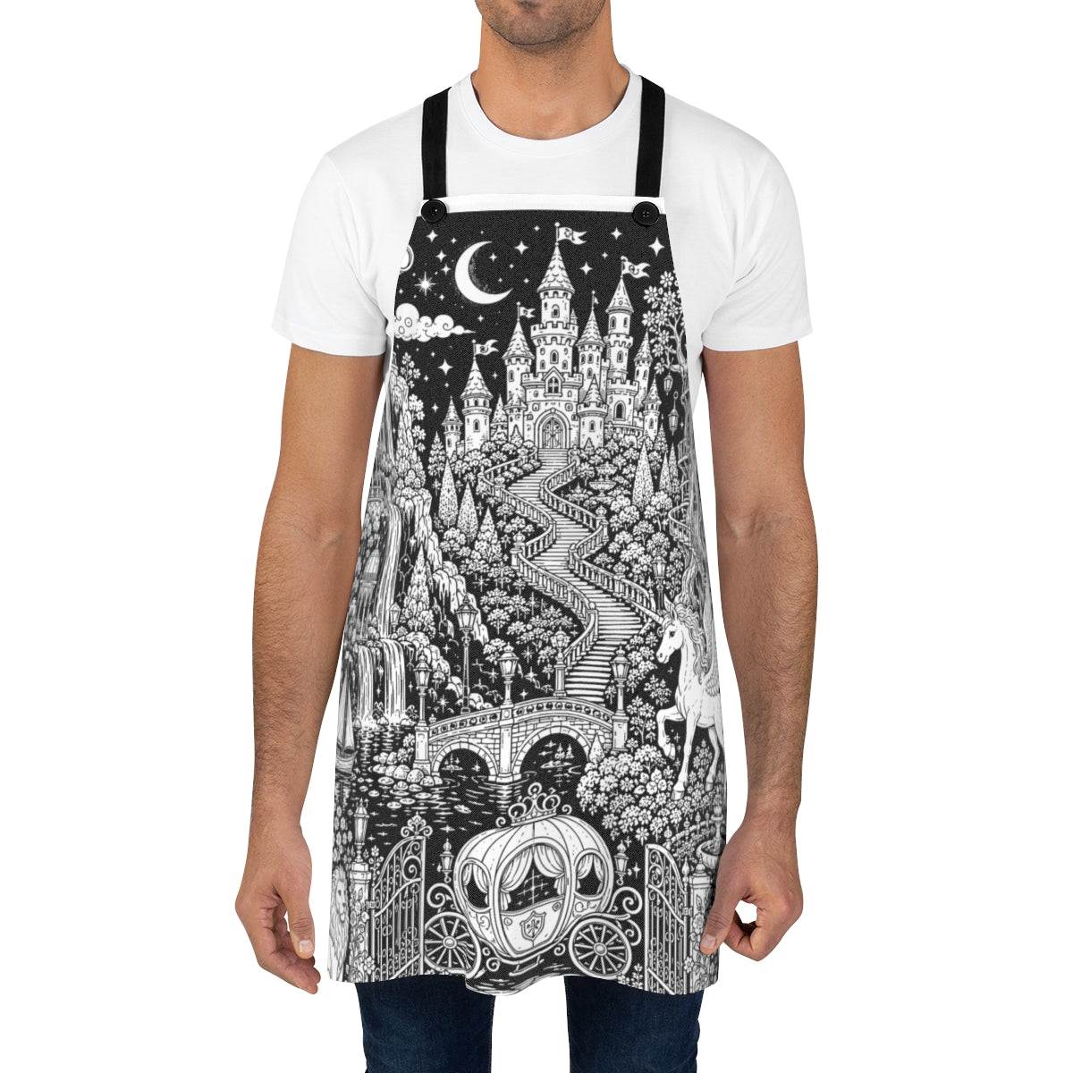 Enchanted Castle Kingdom Apron kit shown in a lifestyle mockup - worn by a man