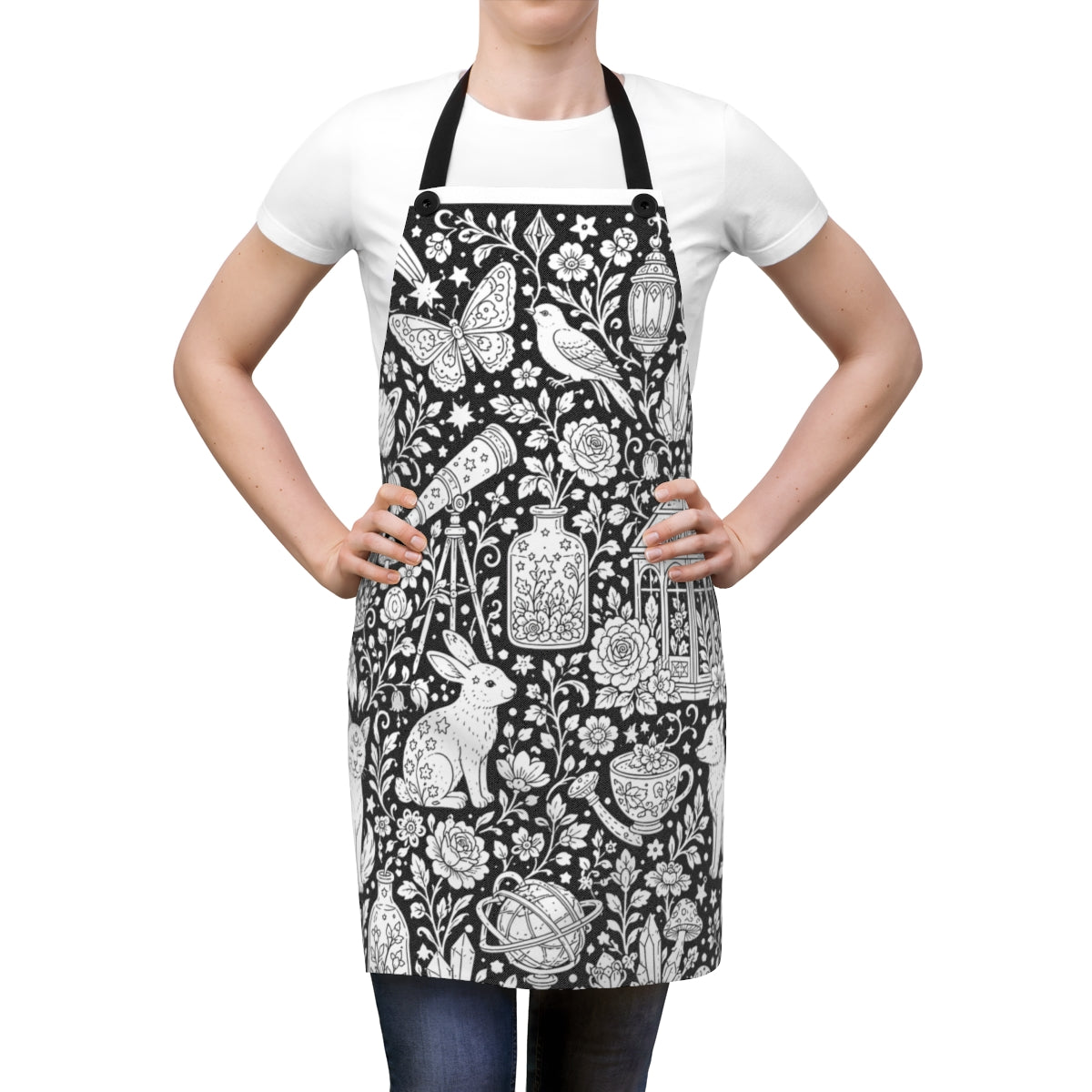 Celestial Fantasy Apron kit shown in a lifestyle mockup - worn by a woman
