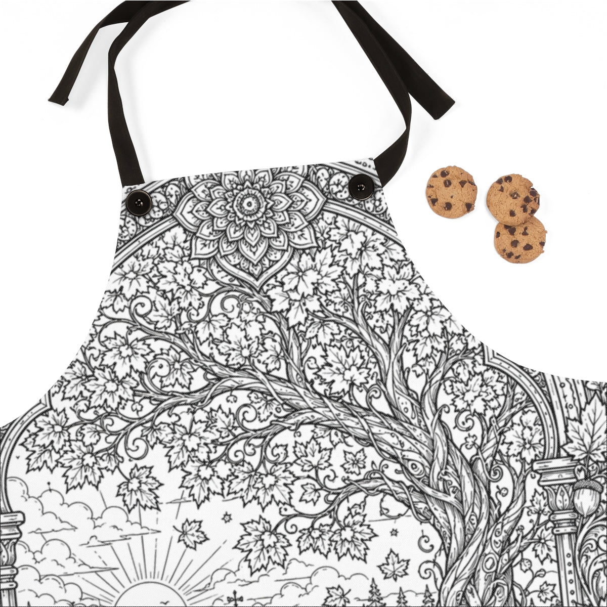 Autumn Sunrise Barn Apron mockup option - close-up - v61434