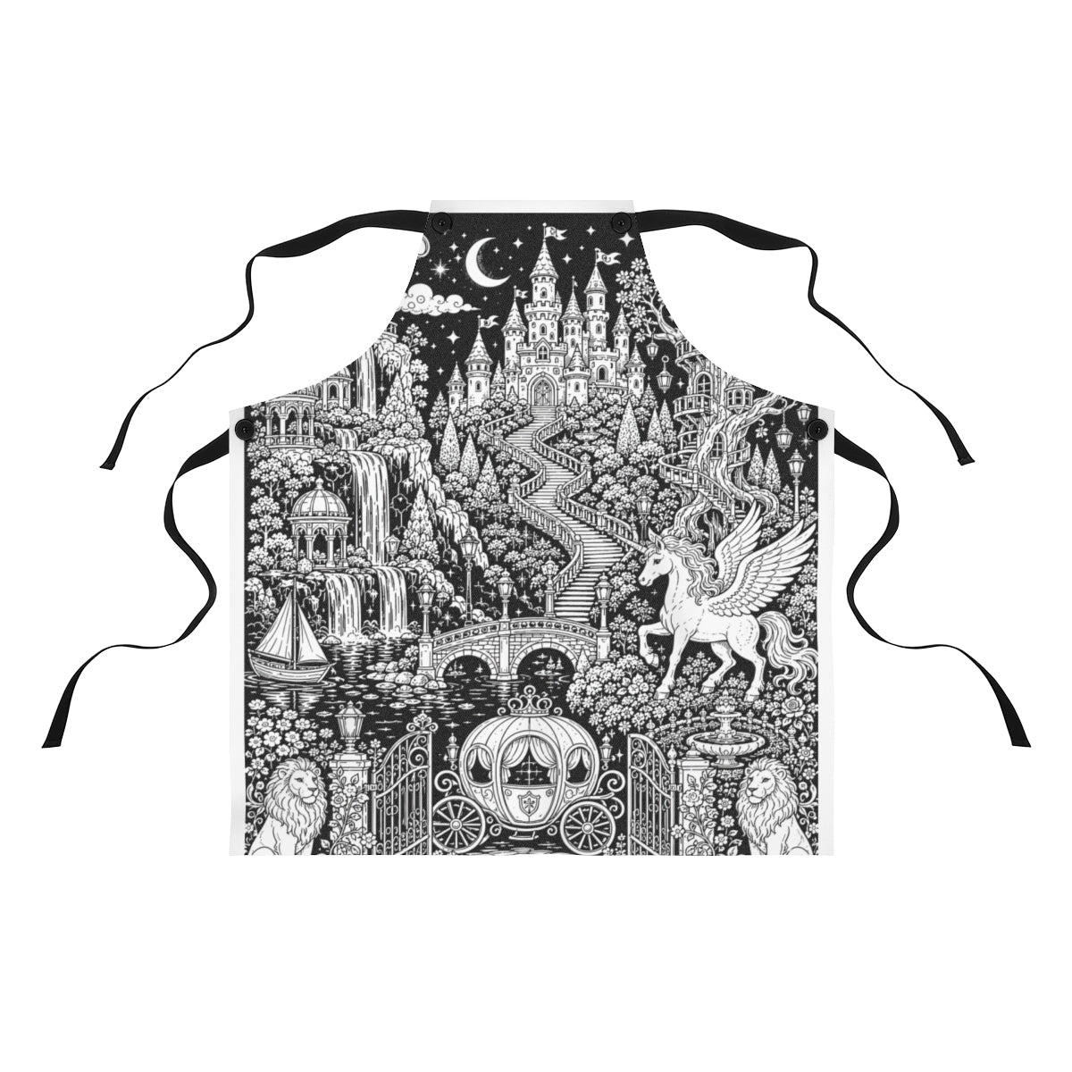 Enchanted Castle Kingdom Apron kit shown in a lifestyle mockup - front view