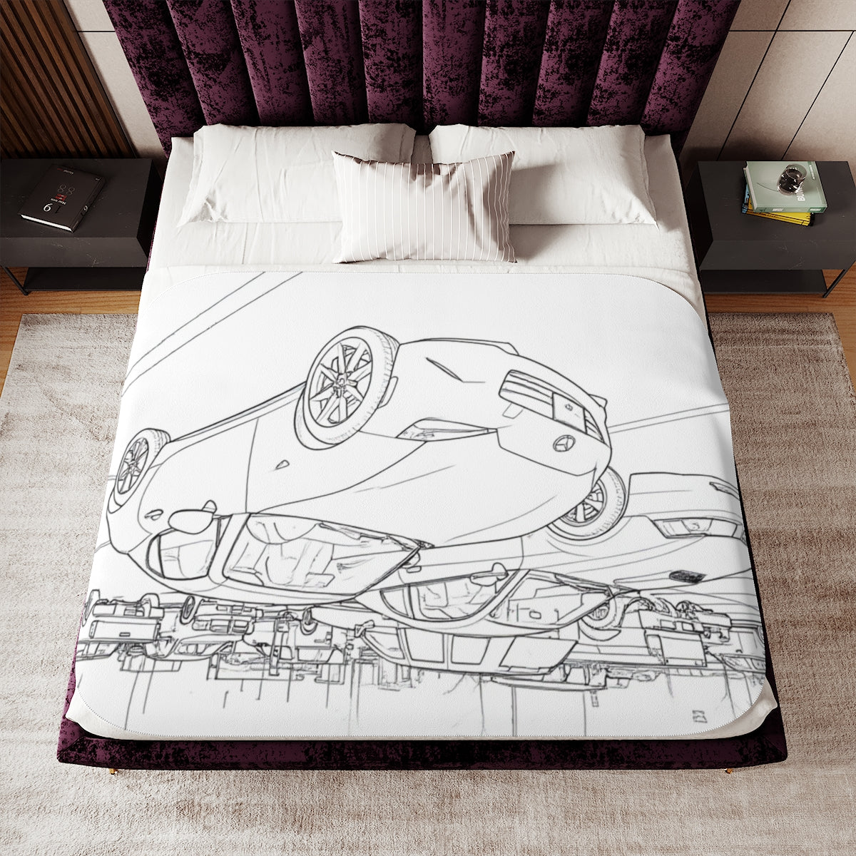 Custom Blanket with Your Design Coloring Page Kit with 10 Fabric Markers
