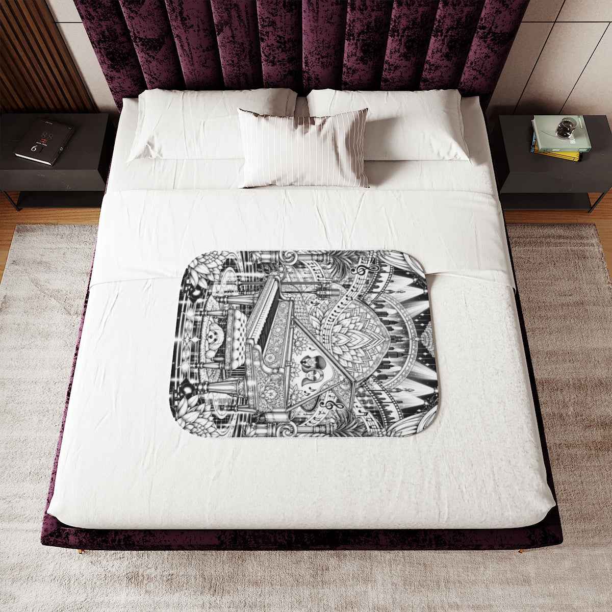 Custom Sherpa Blanket with Your Design
