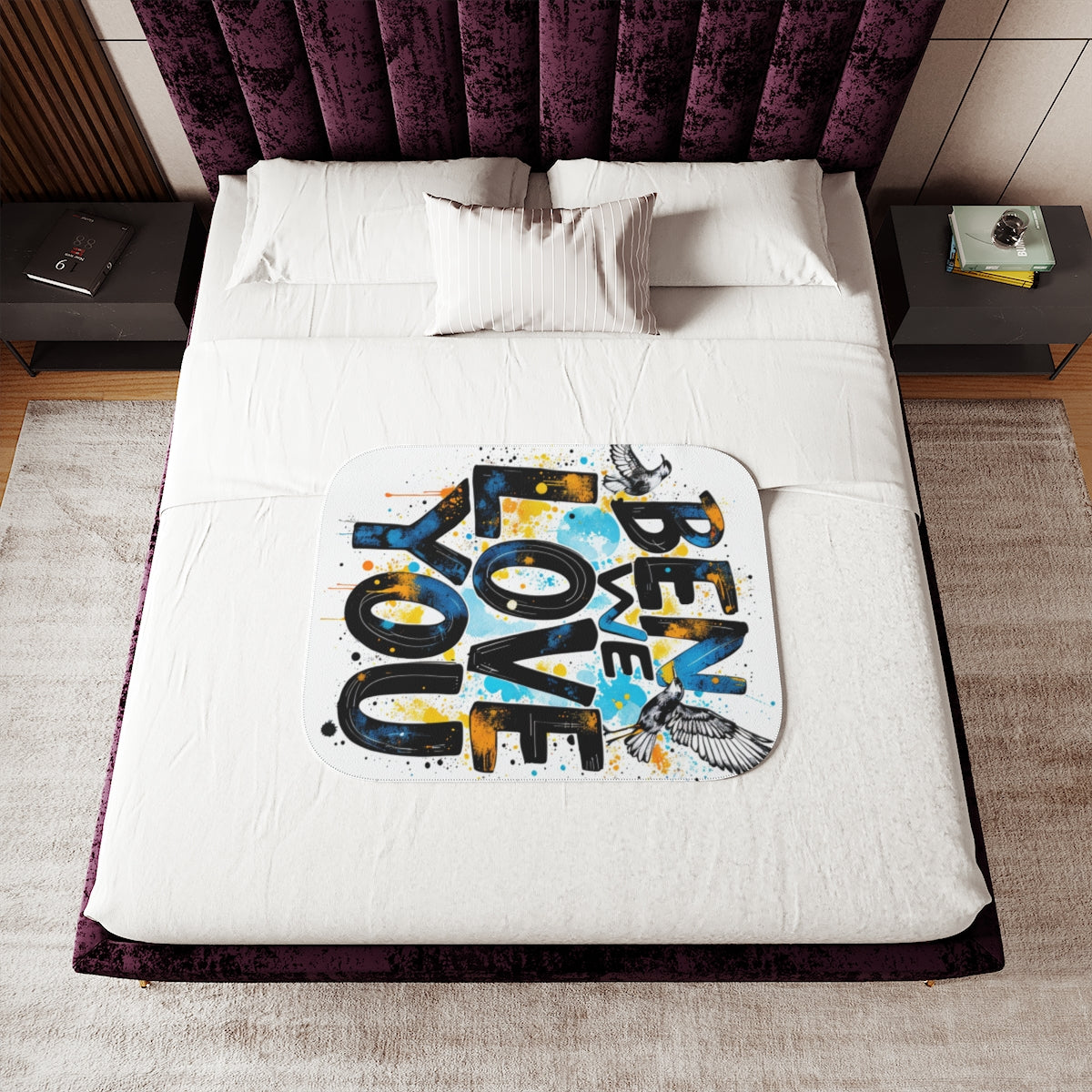 Custom Blanket Colorful Design with Fabric Markers