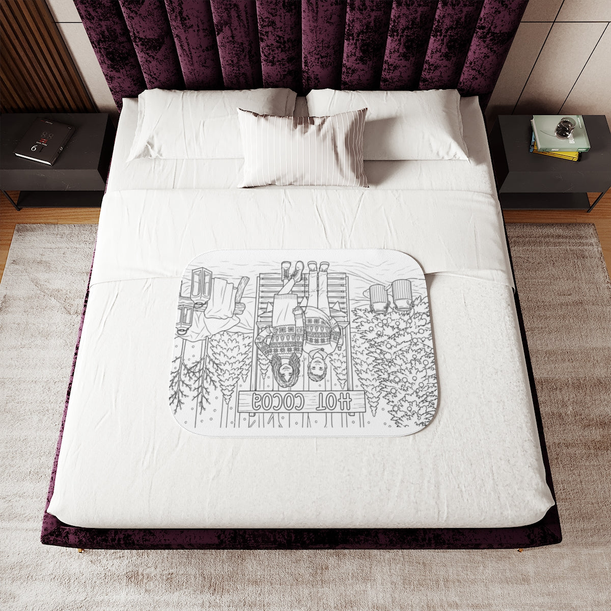 Custom Blanket with Your Design Coloring Page Kit with 10 Fabric Markers