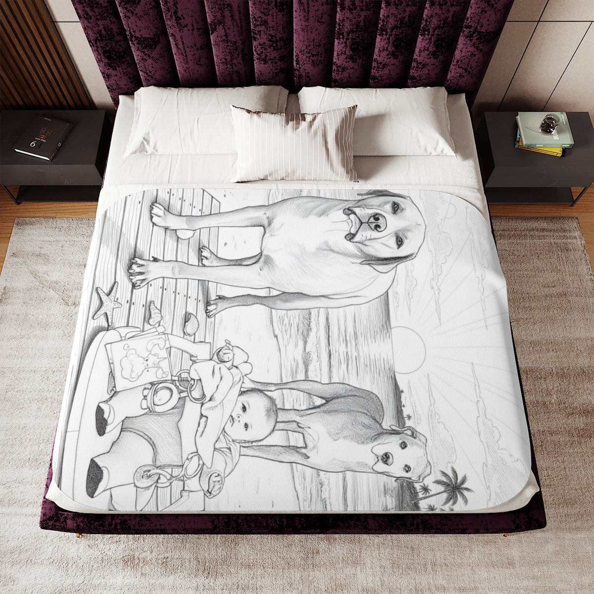 Custom Sherpa Blanket with Your Design