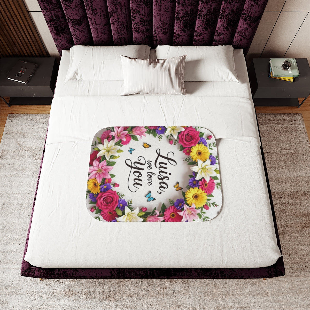 Custom Blanket Colorful Design with Fabric Markers