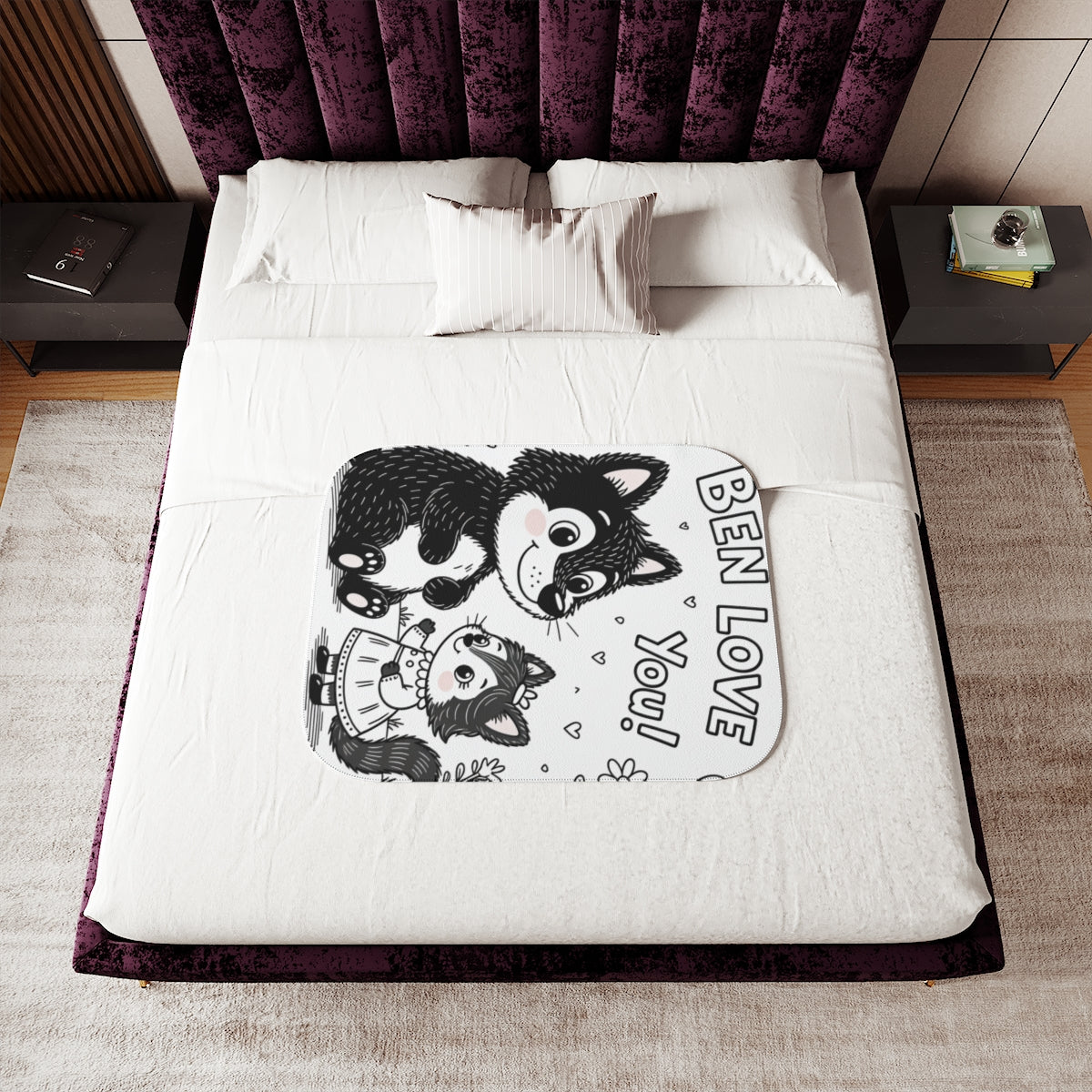 Custom Blanket Colorful Design with Fabric Markers