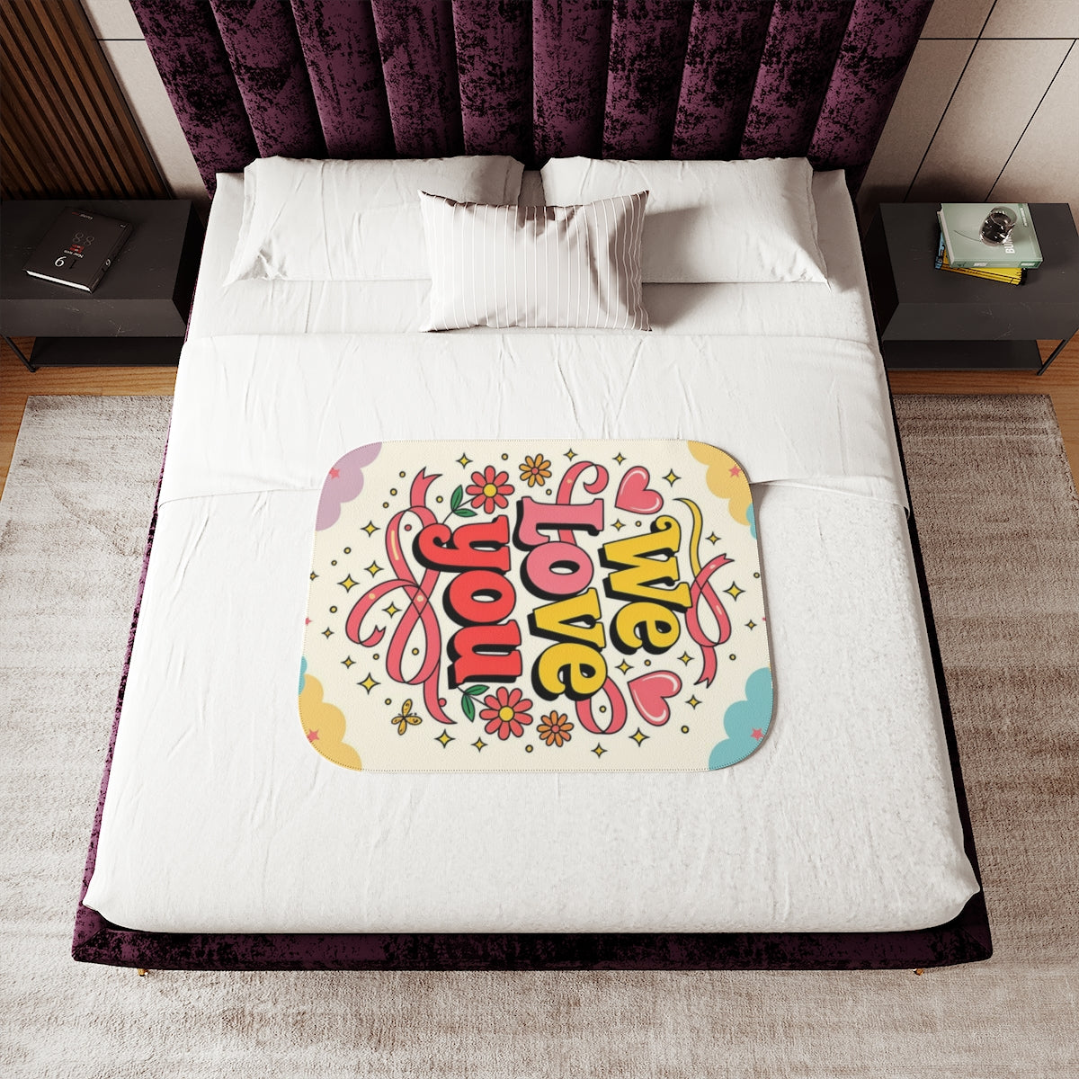 Custom Blanket Colorful Design with Fabric Markers