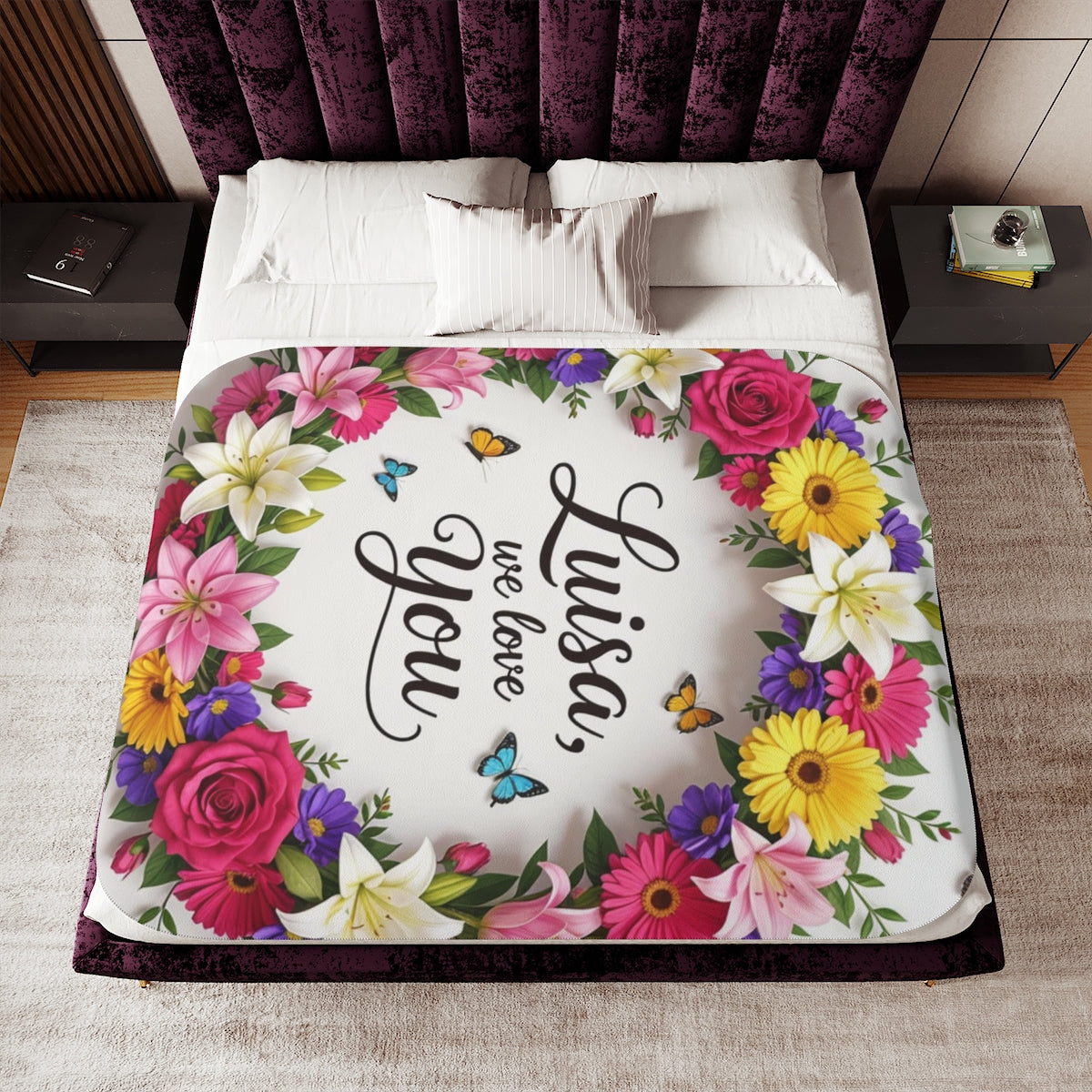 Custom Blanket Colorful Design with Fabric Markers