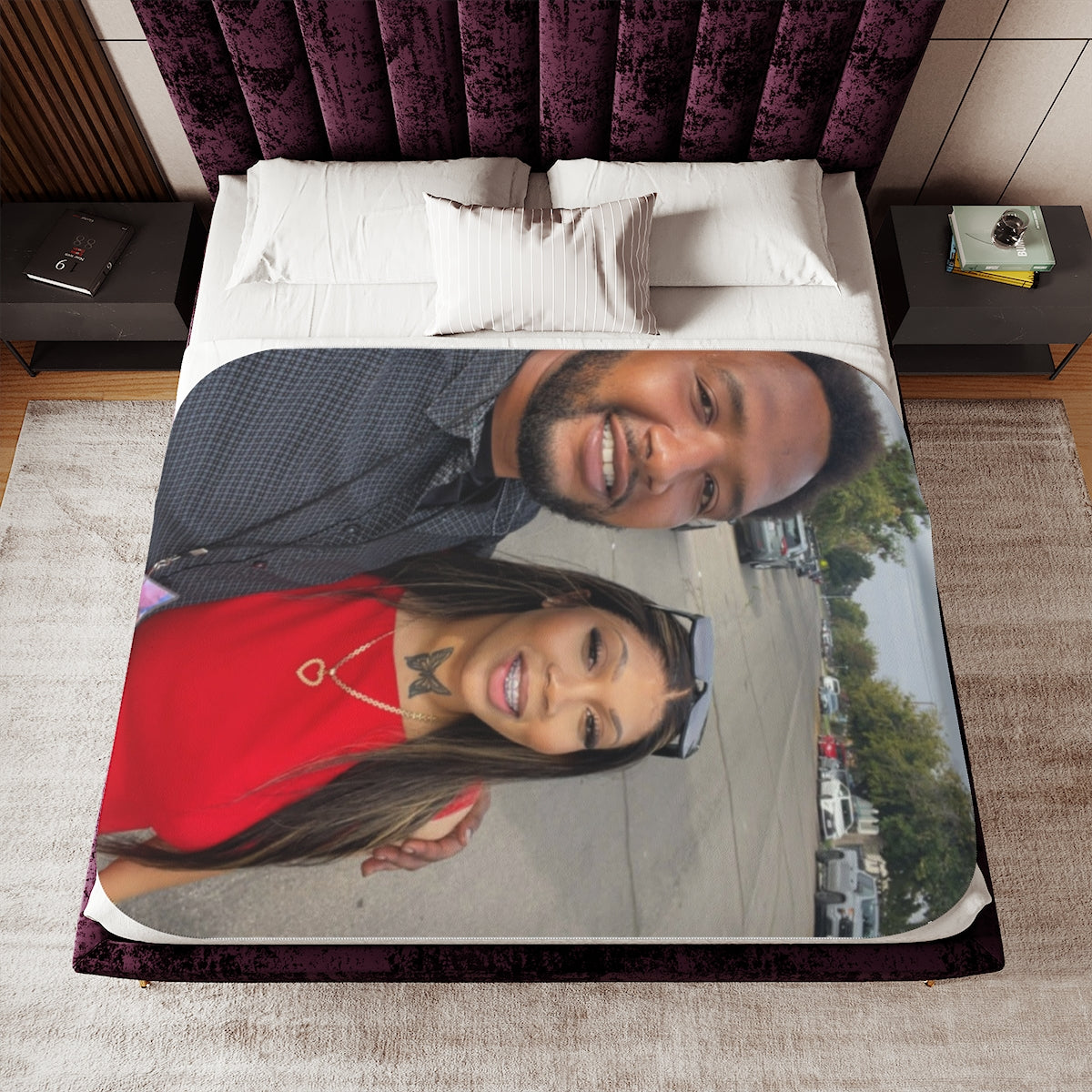 Custom Sherpa Blanket with Your Design