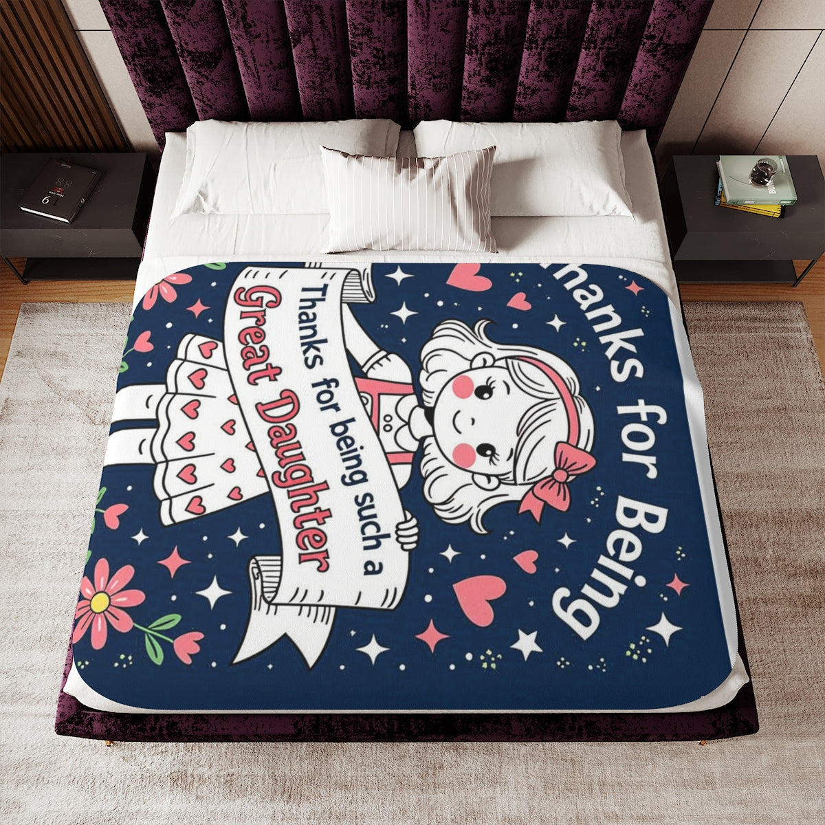 Custom Blanket Colorful Design with Fabric Markers