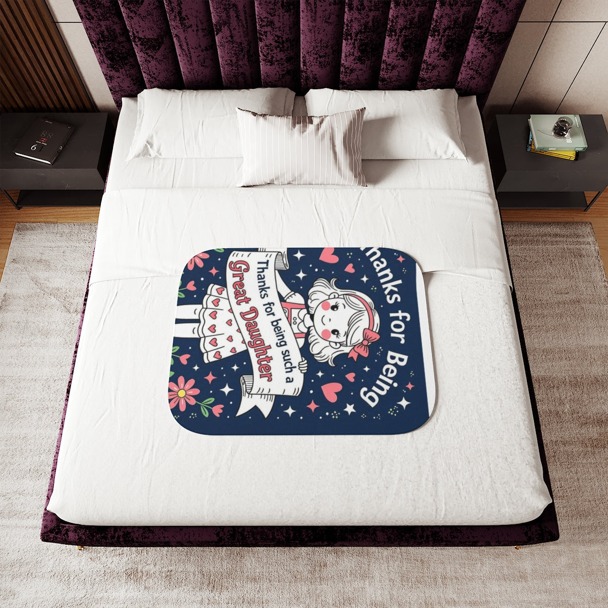 Custom Blanket Colorful Design with Fabric Markers