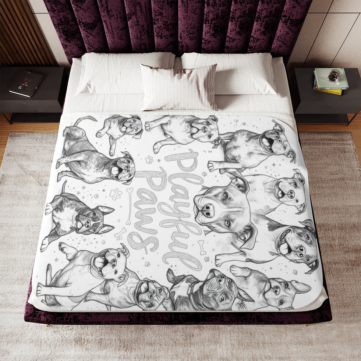 Custom Sherpa Blanket Colorful Design with Fabric Markers