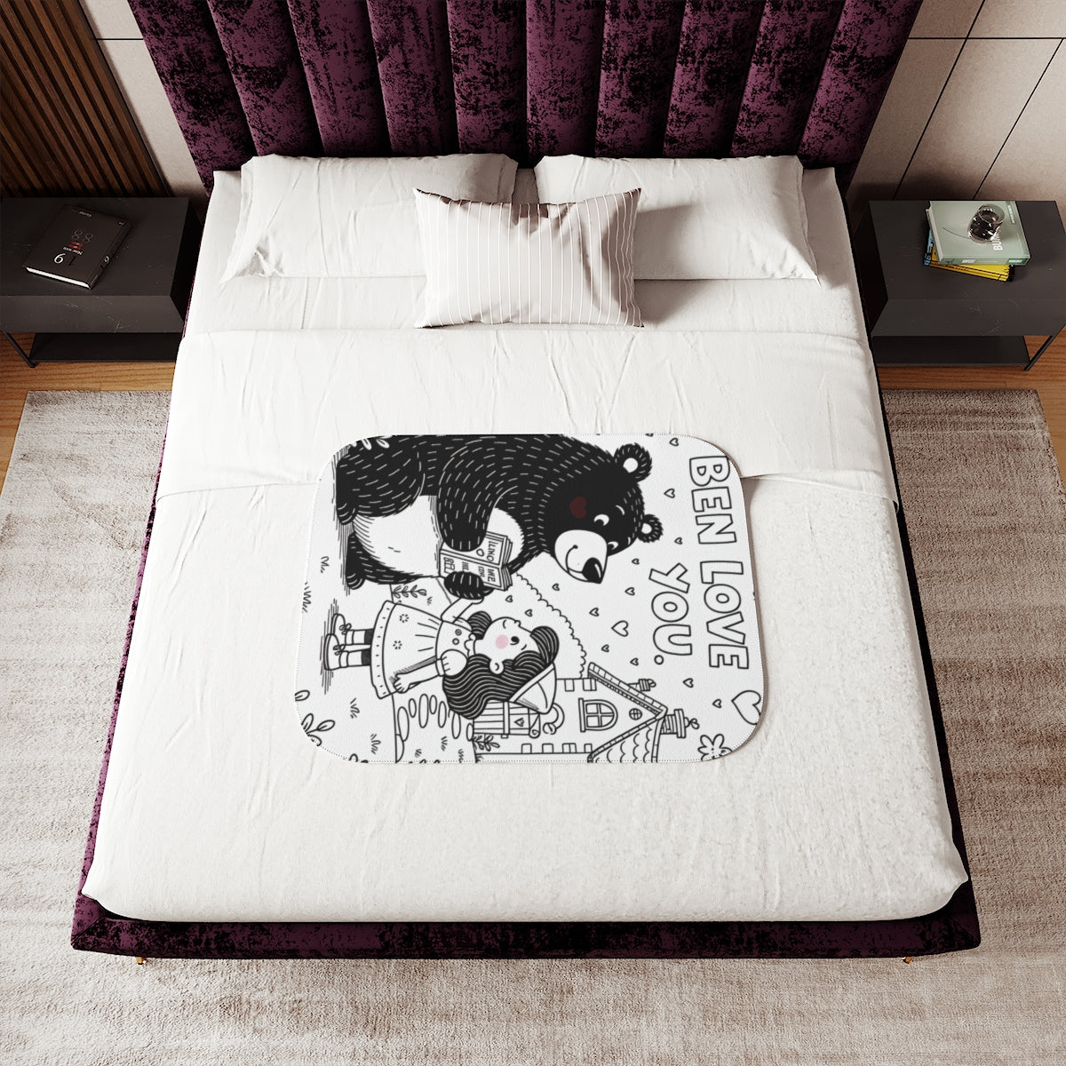 Custom Blanket Colorful Design with Fabric Markers