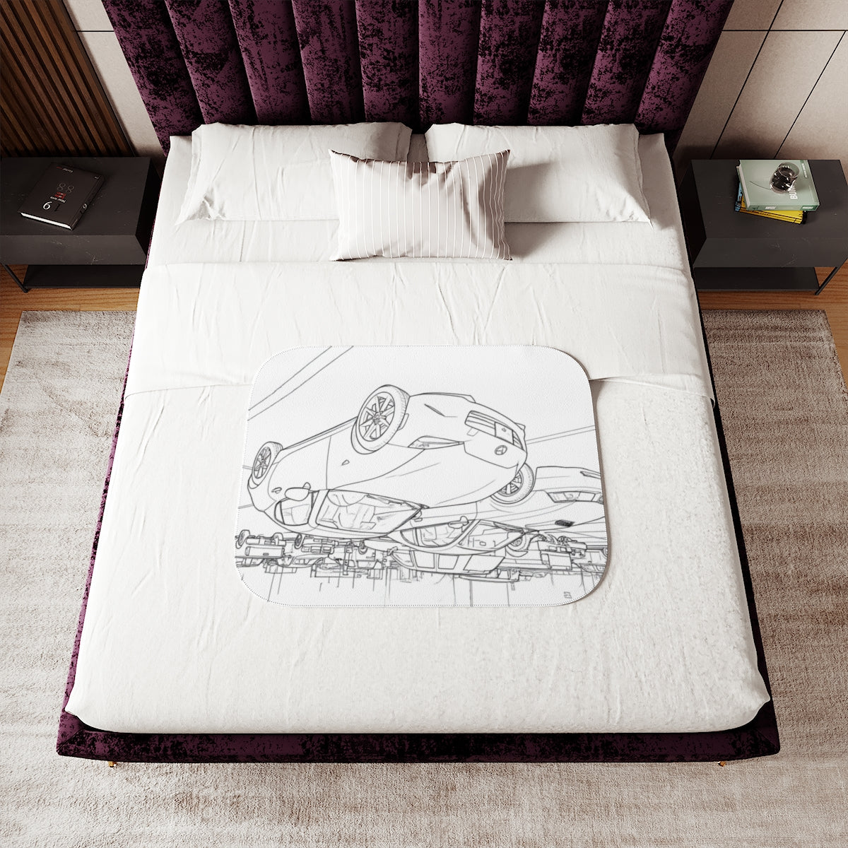 Custom Blanket with Your Design Coloring Page Kit with 10 Fabric Markers