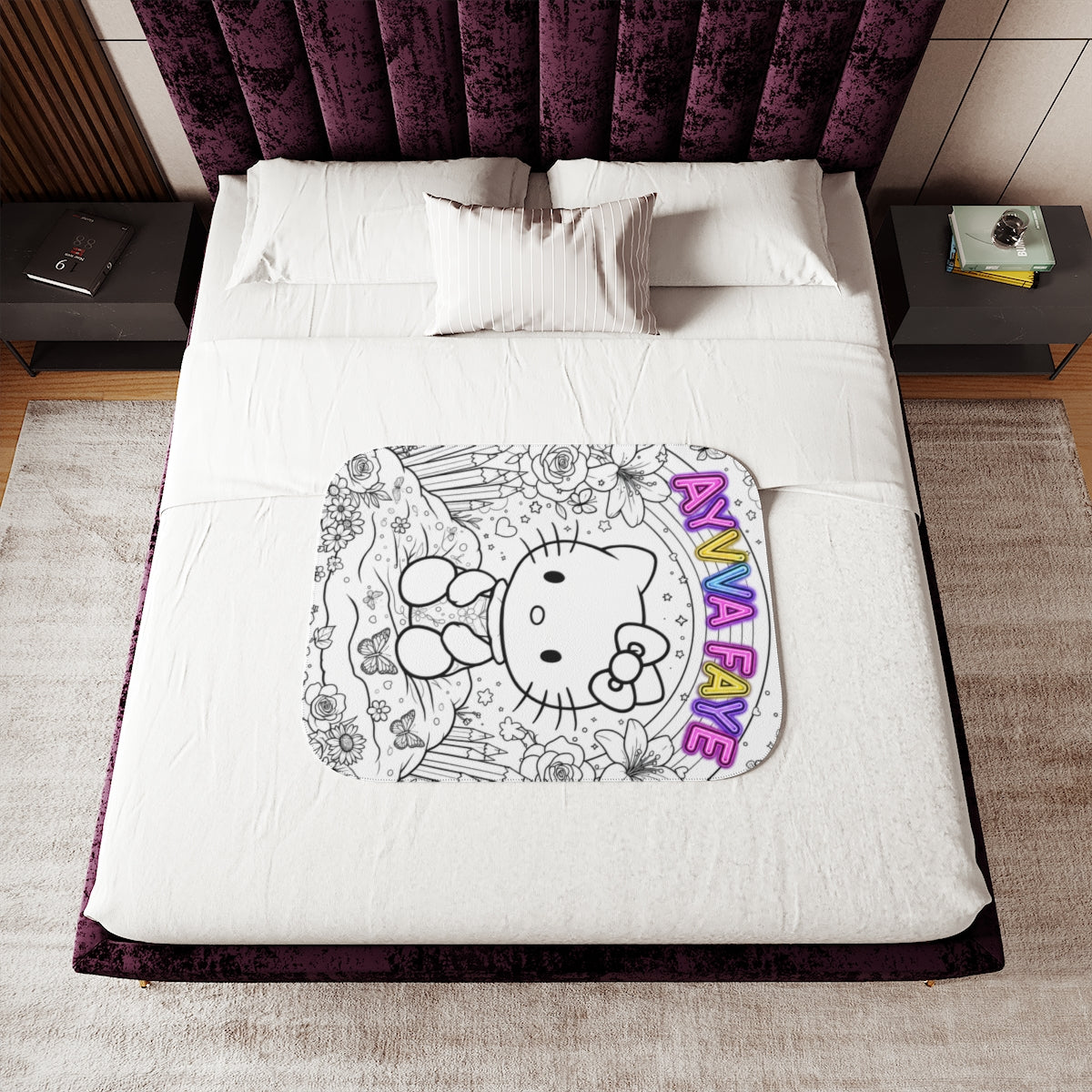 Custom Sherpa Blanket with Your Design