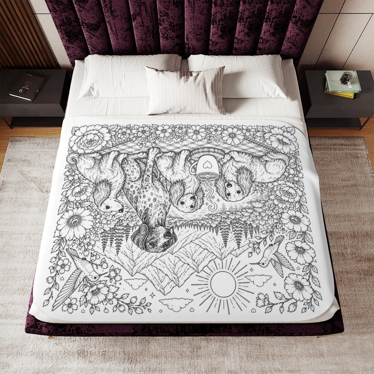 Custom Sherpa Blanket with Your Design