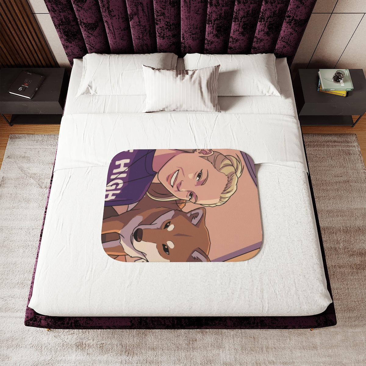 Custom Sherpa Blanket with Your Design