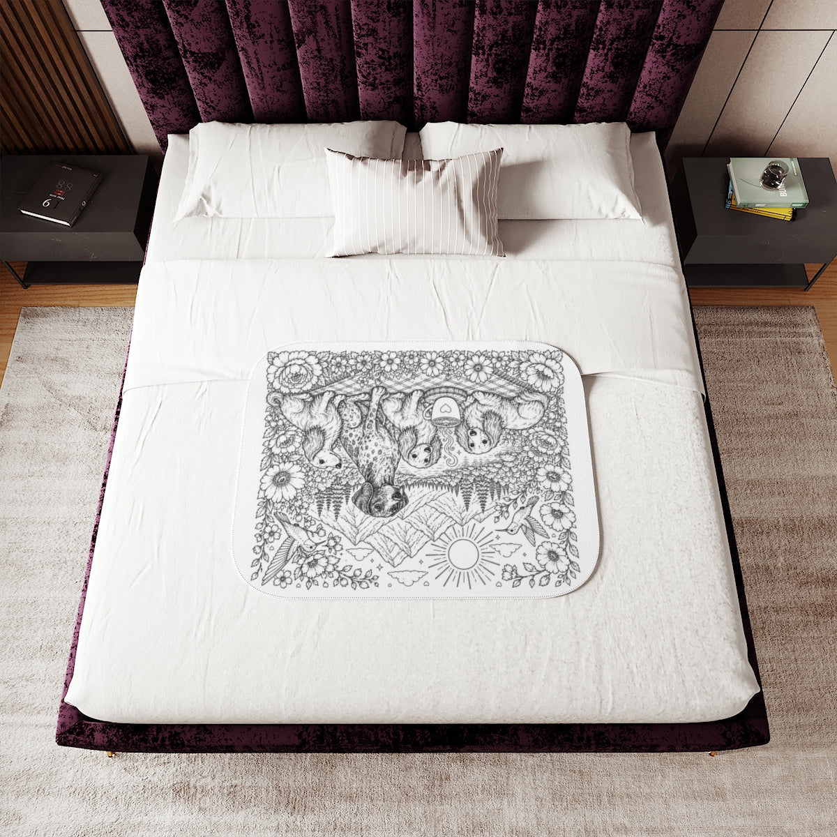 Custom Sherpa Blanket with Your Design