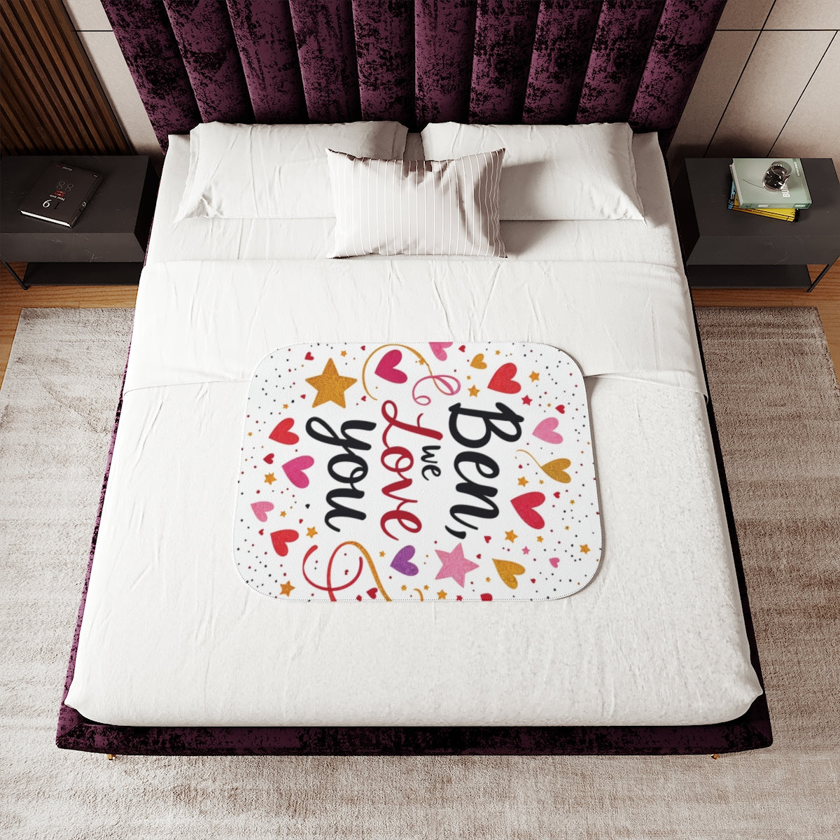 Custom Blanket Colorful Design with Fabric Markers