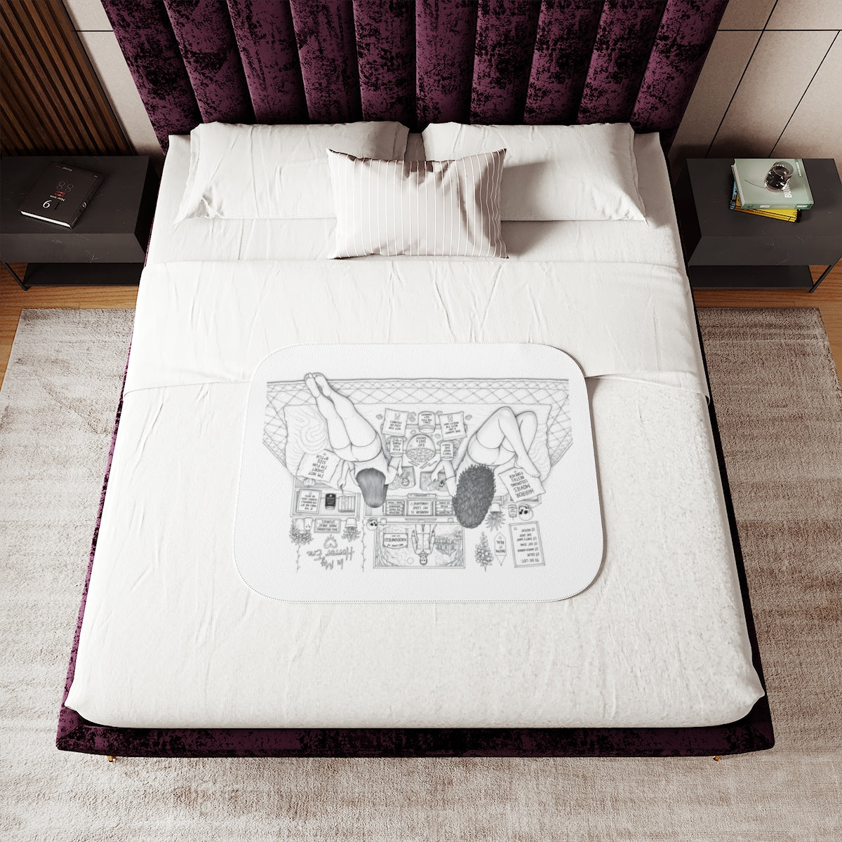 Custom Sherpa Blanket with Your Design