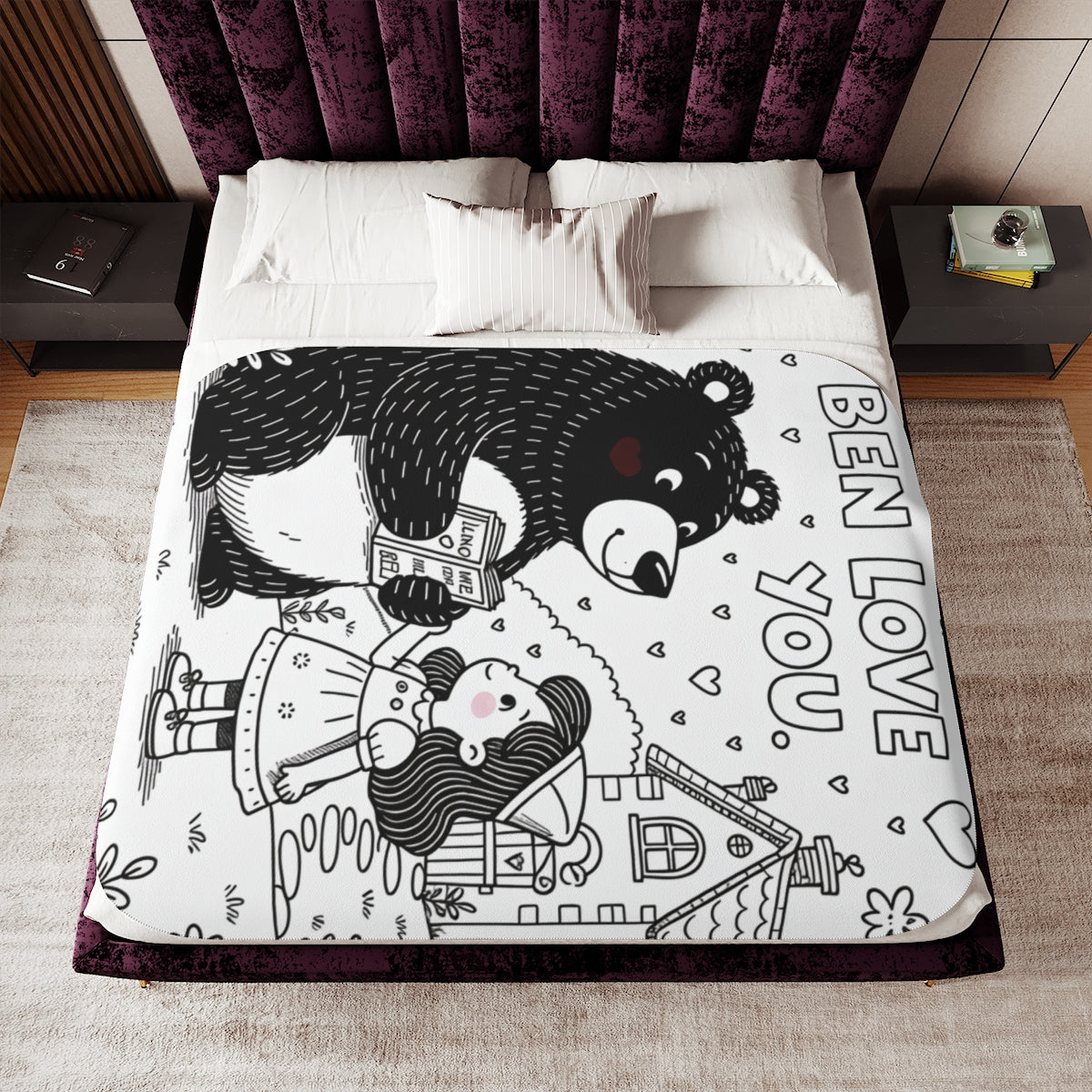 Custom Blanket Colorful Design with Fabric Markers