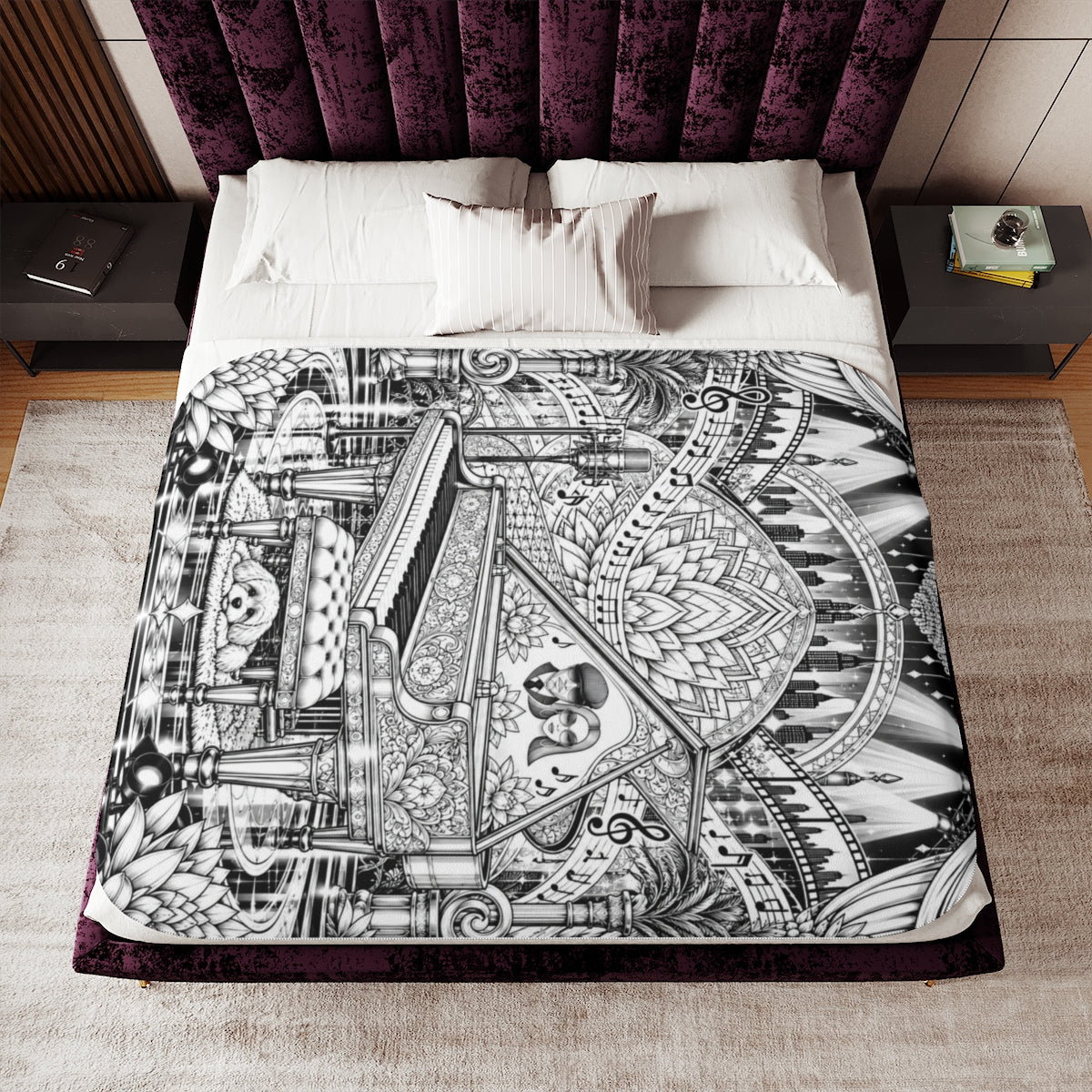 Custom Sherpa Blanket with Your Design