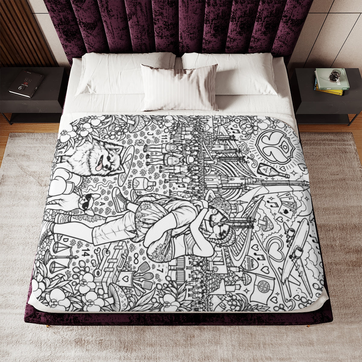 Custom Sherpa Blanket with Your Design