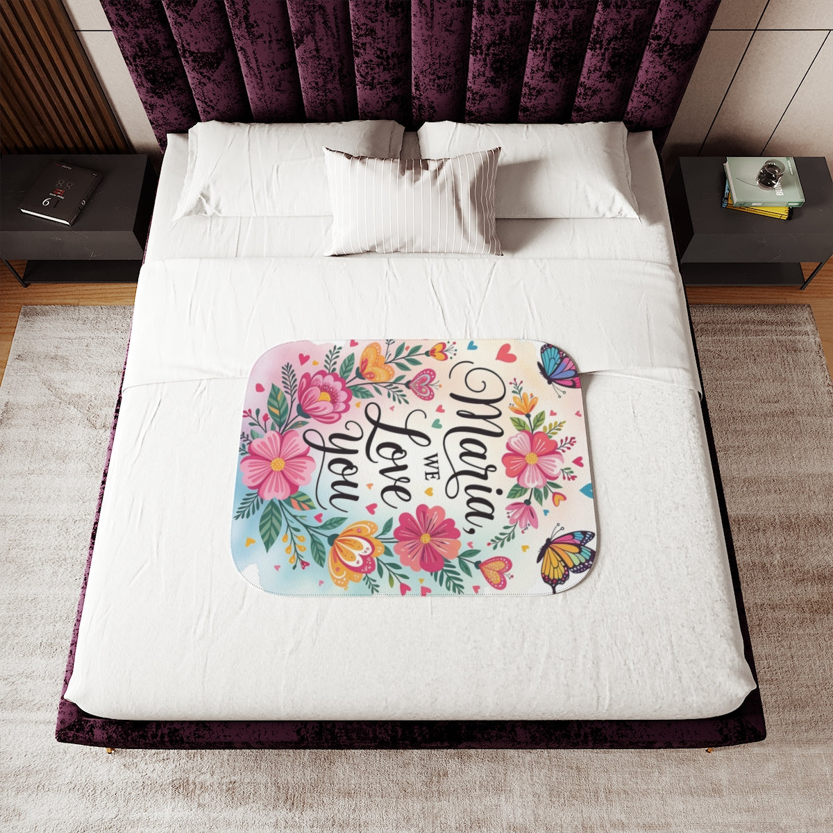 Custom Blanket Colorful Design with Fabric Markers