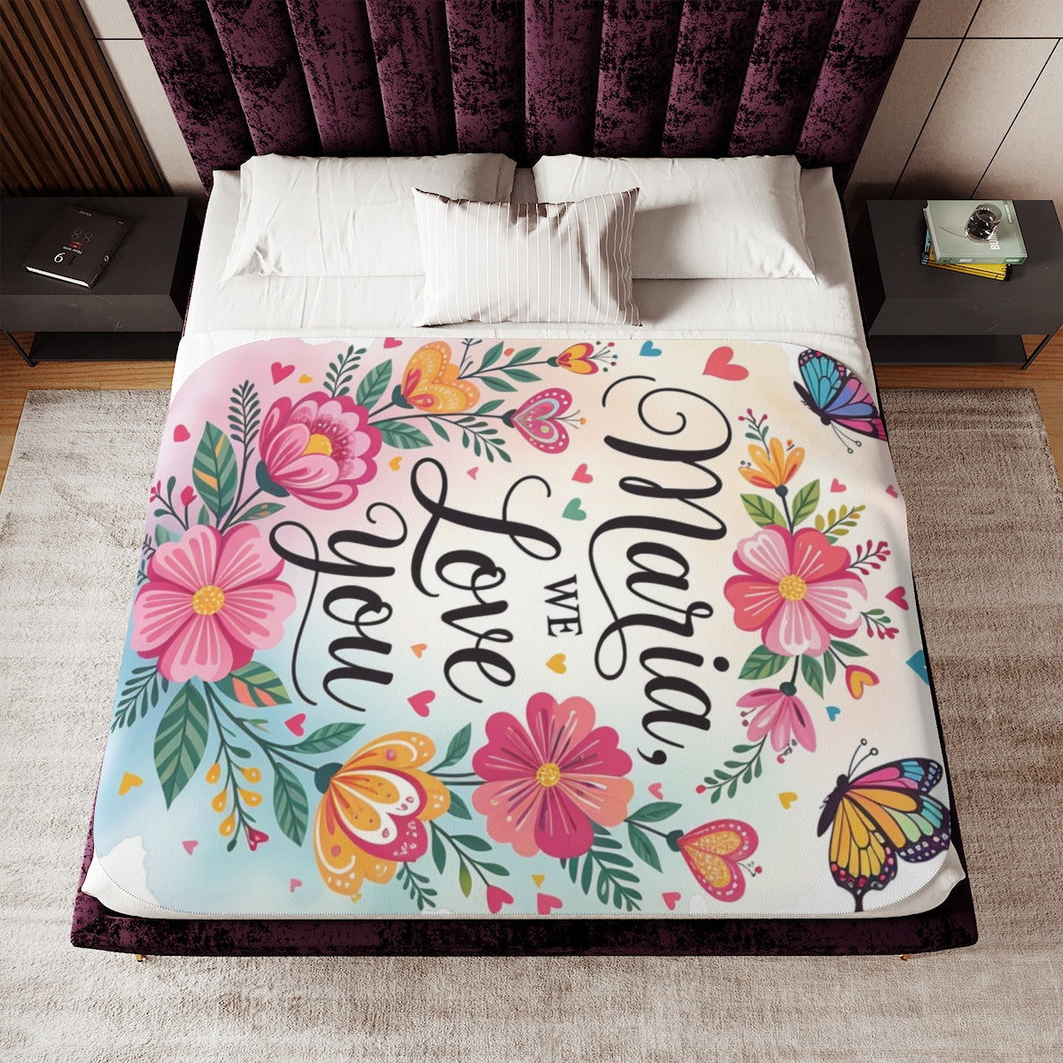 Custom Blanket Colorful Design with Fabric Markers