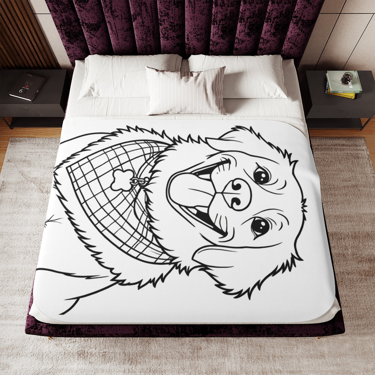 Custom Blanket with Your Design Coloring Page Kit with 10 Fabric Markers