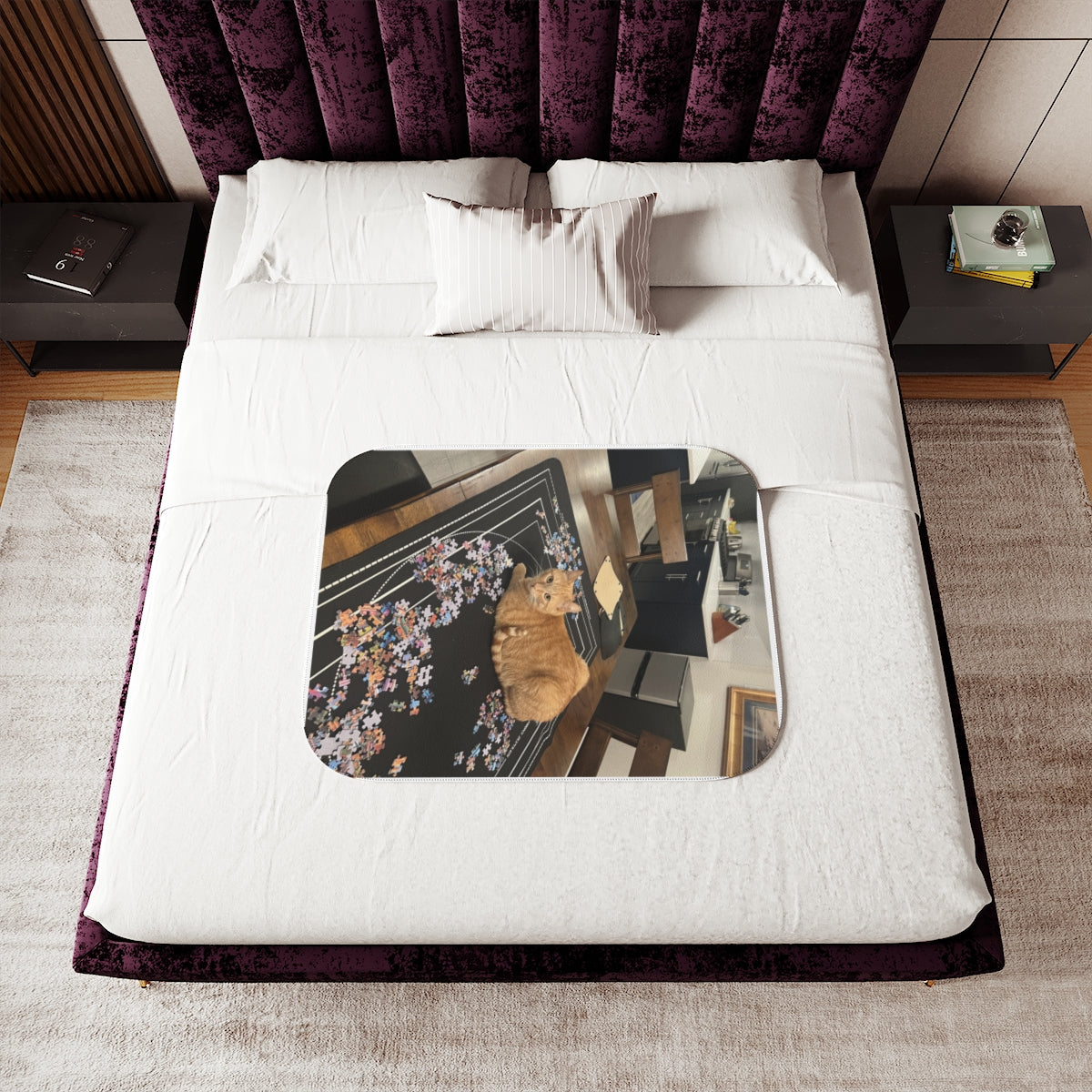 Custom Sherpa Blanket with Your Design