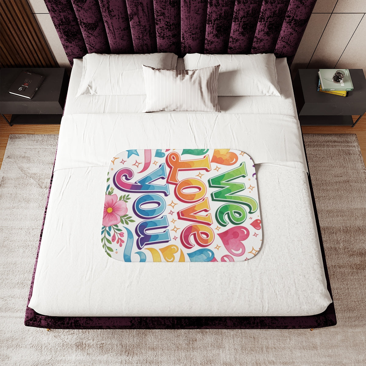 Custom Blanket Colorful Design with Fabric Markers