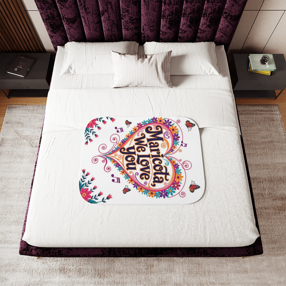 Custom Blanket Colorful Design with Fabric Markers