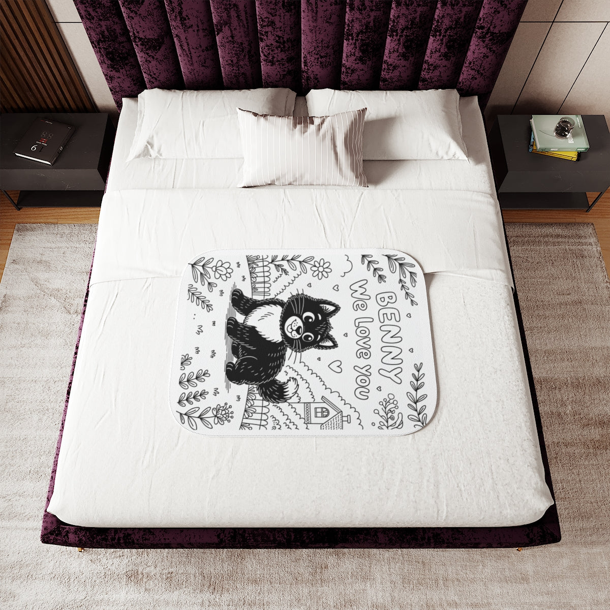 Custom Blanket Colorful Design with Fabric Markers